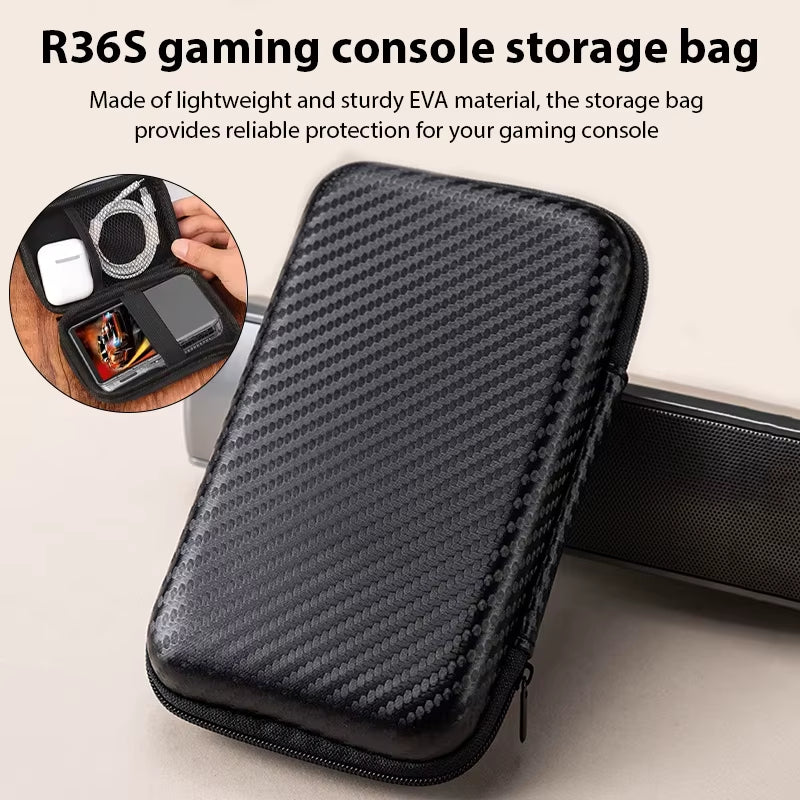 For R36S / R35S Game Console Storage Bag EVA Hard Shockproof Protective Case Carrying Bag Mini Pouch for R36S Organizer