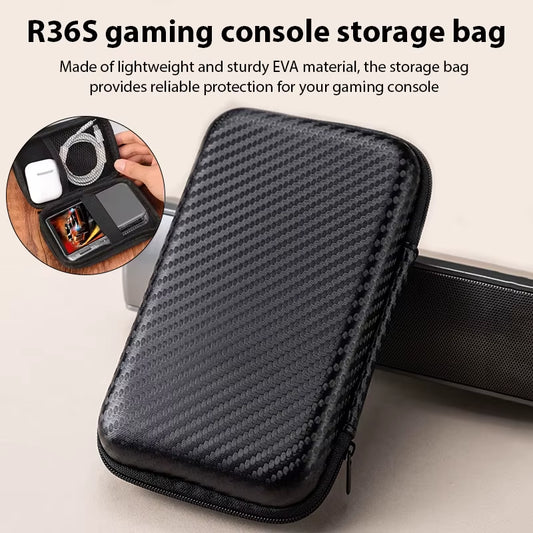For R36S / R35S Game Console Storage Bag EVA Hard Shockproof Protective Case Carrying Bag Mini Pouch for R36S Organizer